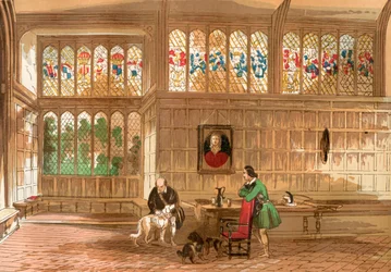 イングランド、バークシャー、オックウェルズのホール：イギリスの絵画博物館、パブ。 1847